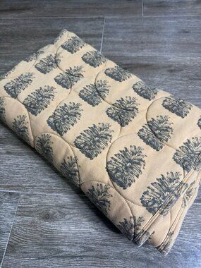 Kate Quinn Organic Cotton Quilt Baby Blanket Brown